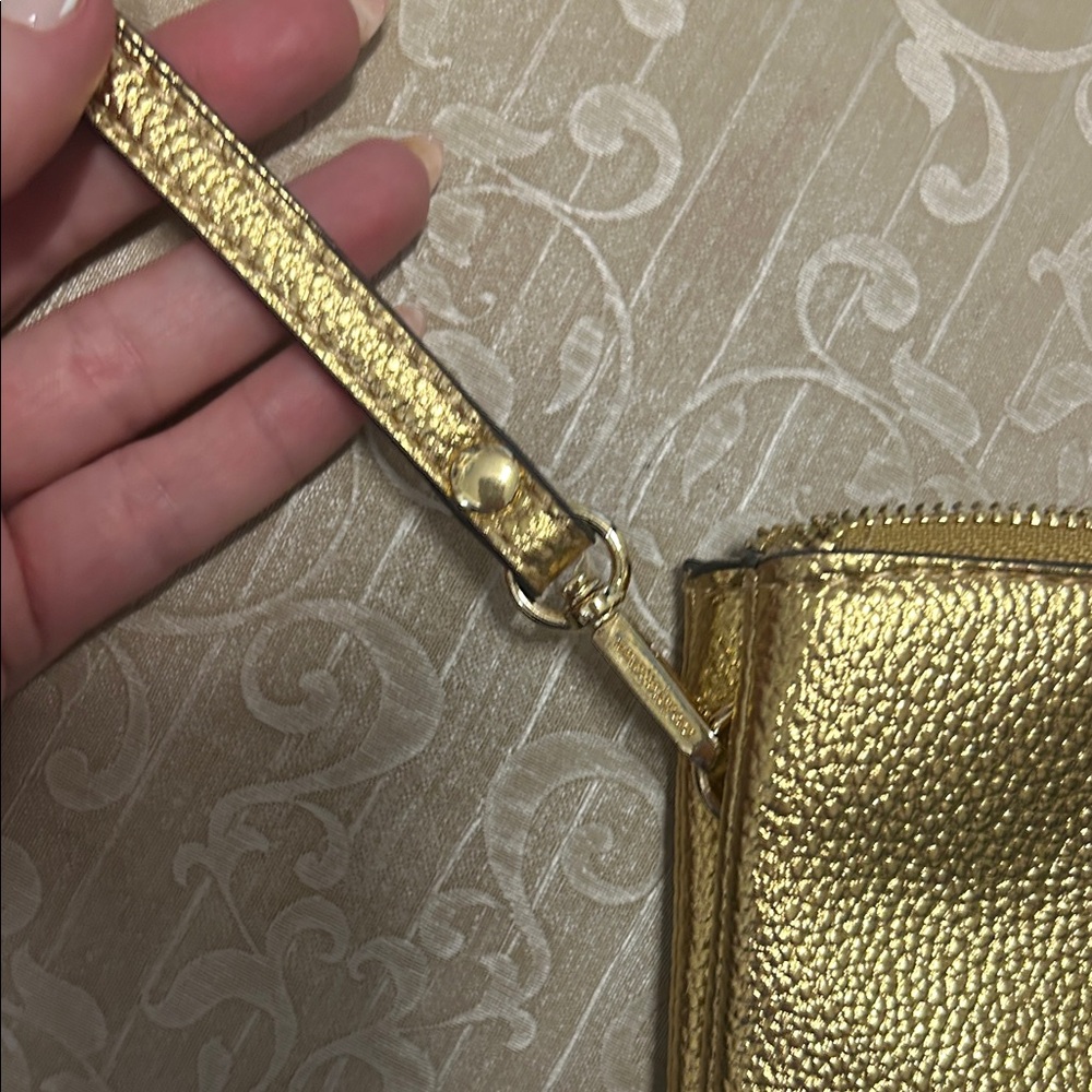 Nanette Lepore Gold Wristlet Clutch - Picture 4 of 4